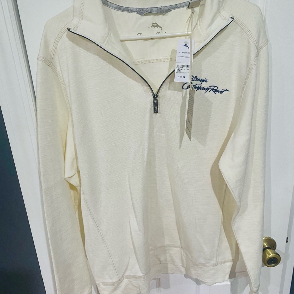 Tommy Bahama NWT Disney Parks contemporary Resort unisex Small quarter zipper